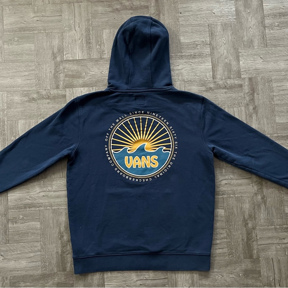 Boy’s VANS Original Grind Pullover Hoodie Blue Large Off The Wall Beach Youth L